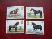 Wielka Brytania 1978 MNH Mi. 769/72 Fauna Konie