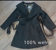 Elegancki płaszcz wełniany L 40