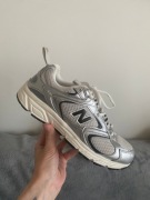 Sneakersy New Balance srebrne unisex sznurowane 36