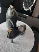 Trampki, tenisówki białe róż 40 slim , srebny nosek , na zamek 