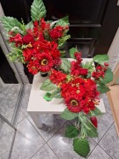 Stroik/ wiązanka komplet nagrobny obciążony betonem 