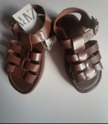 Skórzane sandały Zara Hiszpania 