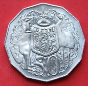 50 Centów  1971 r -     Australia    Kangur/Emu    Piękny stan !!!