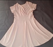 Piękna sukienka,50,XXL,3XL,bladoróżowa,elegancka,na wesele,chrzciny,komunię