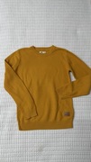 Sweter bawełniany musztardowy 140 10l jesień modny