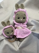 Zając grzechotka maskotka dla dzieci