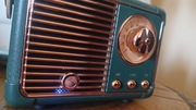 Głośnik bluetooth, radio przenośne w stylu retro