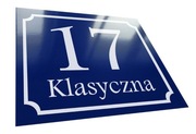 METALOWA klasyczna tabliczka adresowa numer domu 30x25 wzór J budynku dom