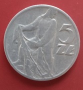 Moneta 5 złotych 1958 r. rybak