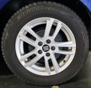 Alufelgi 15" Seat 5x100 + opony zimowe Bridgestone 185/65R15 koła 