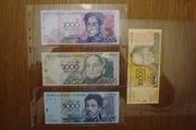 Wenezuela zestaw banknotów 4  sztuk stan 1,1-,1,2+