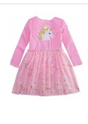 SUKIENKA Z DŁUGIM RĘKAWEM JEDNOROŻEC 98