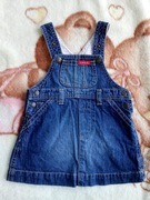 Jeansowa bawełniana sukienka na ramiączkach H&M 62 miś jak nowa