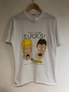 Biała Koszulka Beavis Butt Head mtv 1994 vintage 90s y2k tee unikat rzadka