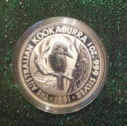 5 Dolarów Australia Kookaburra srebro 999 z 1991 roku.