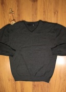 Sweter Units r. M szary dekolt v męski bawełniany 