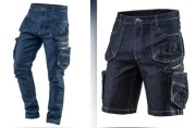Spodnie + spodenki robocze Neo Tools DENIM jeans granatowe XL