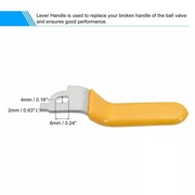 Uchwyt dźwigni żelazko chromowany wymienny ćwierć żółty do zaworu kulowego