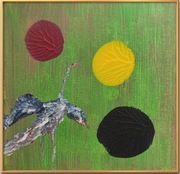 Autorski obraz akrylowy "Playground from the left side" z sygnaturą i cer 