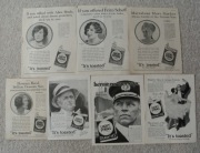 7 reklam prasowych VINTAGE LUCKY STRIKE z 1928 r.