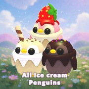 Strawberry, Vanilla i Choco Penguin Adopt Me