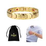 BRASNOLETA DLA MĘŻCZYZNY ZDROWOTNA MAGNETYCZNA ZŁOTA NA PREZENT