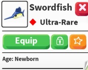 Swordfish ADOPT ME PET ULTRA RARE