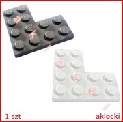LEGO 2639 PŁYTKA 4x4 narożna biały ciemny szary/DBGray