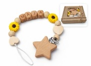 Drewniana zawieszka do smoczka z imieniem | Na prezent | Personalizacja