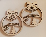 Mała swiąteczna personalizowana zawieszka, bombka 