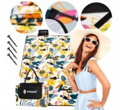 KOC PIKNIKOWY BIWAK 150x200cm MATA IZOLACJA PLAŻOWY POLAR WODOODPORNY KOTWY