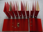 ZESTAW NOWYCH SEGREGATORÓW A4 (10 SZT.) - CZERWONE ,SZEROKIE 75 mm.