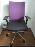 Fotel obrotowy biurowy stalowy fioletowy mocny
