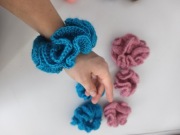 Gumki do włosów scrunchies wykonane ręcznie opis 