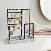 Stojak Organizer na Biżuterię Kolczyki Łańcuszki Marmur Toaletka