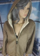 Bluza ciepła beżowa unisex z kapturem, Active XL