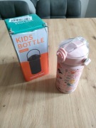 dziecięca butelka termiczna ze słomką, butelka ze stali nierdzewnej 420ml