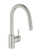 Concetto bateria kuchenna z wyciągną wylewką stal szczotkowana GROHE