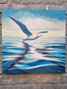 Obraz akrylowy ręcznie malowany "Albatros" 50x50 cm