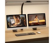 Lampa Biurkowa LED SIBRILLE, 26 W, Podwójna Głowica, Regulowana Czarna