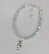 Bransoletka handmade z połyskujących koralików 