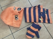 Czapka szalik rękawiczki zestaw dla chłopca 110/116