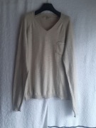Beżowy sweterek unisex, bawełna, Bershka r. S/M