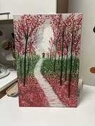 Obraz ręcznie malowany na plotnie farbami 60/40 cm 