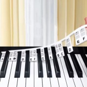 Nakładki silikonowe z nutami na klawiaturę 88 pianino czarne