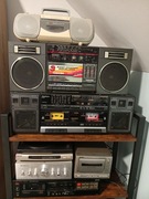Zestaw: 3x Radiomagnetofon 2x Deck Wzmacniacz Gramofon