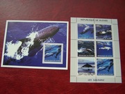 Gwinea 2002 MNH Fauna Ssaki Morskie Delfiny