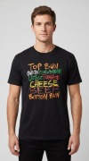 T-shirt Męski SINSAY XL – Czarny, Motyw Burgera, 100% Bawełna