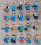 Lego City ludziki figurki Kolejarze i Drogowcy zestaw