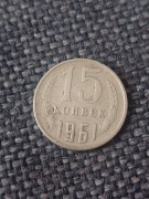 MONETA 1961 15 KOPIEJEK CCCP